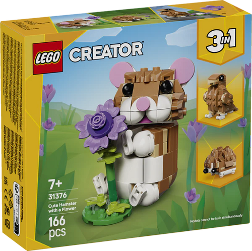 LEGO® Creator 3-in-1 31376 Cute Hamster with a Flower