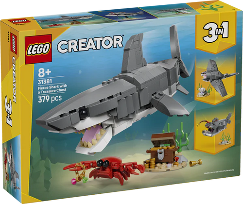 LEGO® Creator 3-in-1 31381 Fierce Shark with a Treasure Chest