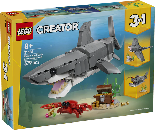 LEGO® Creator 3-in-1 31381 Fierce Shark with a Treasure Chest