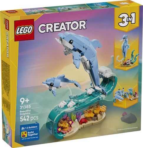 LEGO® Creator 3-in-1 Sea Animals 31385: Beautiful Dolphins