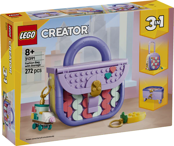 LEGO® 31391 Creator 3-in-1 Art Fashion Bag with Storage