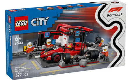 LEGO® City 60443 F1® Pit Stop & Pit Crew with Ferrari Car