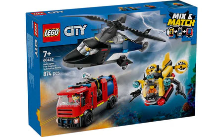 LEGO® City 60462 Helicopter, Fire Engine & Submarine Remix