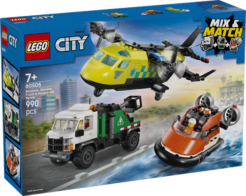 LEGO® City 60505 Airplane, Service Truck & Hovercraft Remix