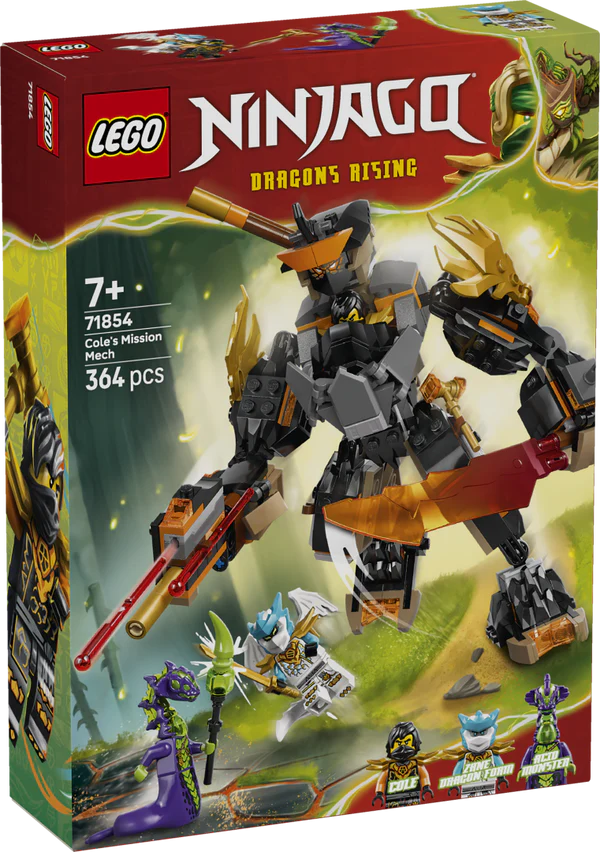 LEGO® NINJAGO® 71854 Cole's Mission Mech & Dragon Zane
